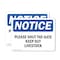 Signmission Please Shut The Gate Keep Out Livestock OSHA Notice Sign, Plastic, 10in W x 7in L, 2PK OS-2PACK-NS-P-710-L-17591 - alternate 1